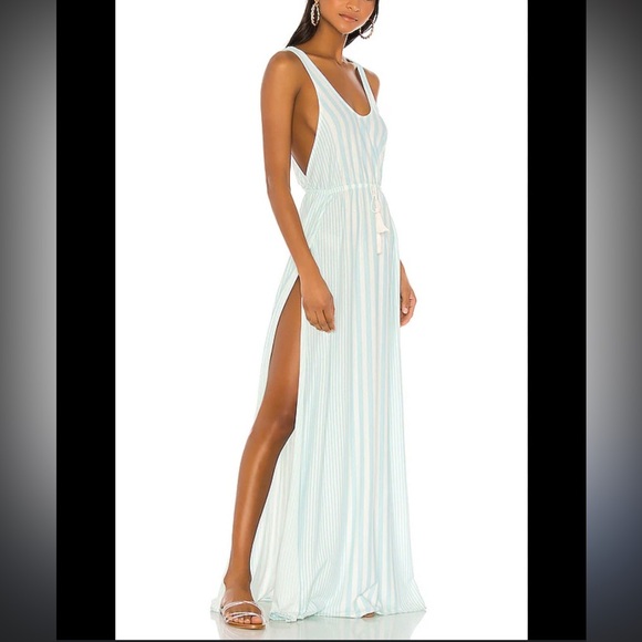 REVOLVE Leslie Maxi Dress in Pool AGUA BENDITA Small - Picture 1 of 5
